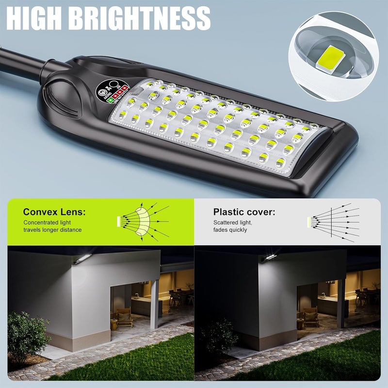 lamtech Solar Street Lights Outdoor Waterproof ,30000LM Dusk to Dawn Solar Lights with Motion Sensor and Remote Control Solar Powered LED Flood Light Outside for Parking Lot, Security, Garden, Garages 2 Pack - Image 2